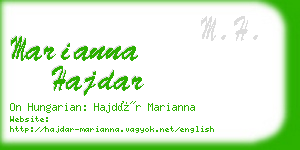 marianna hajdar business card